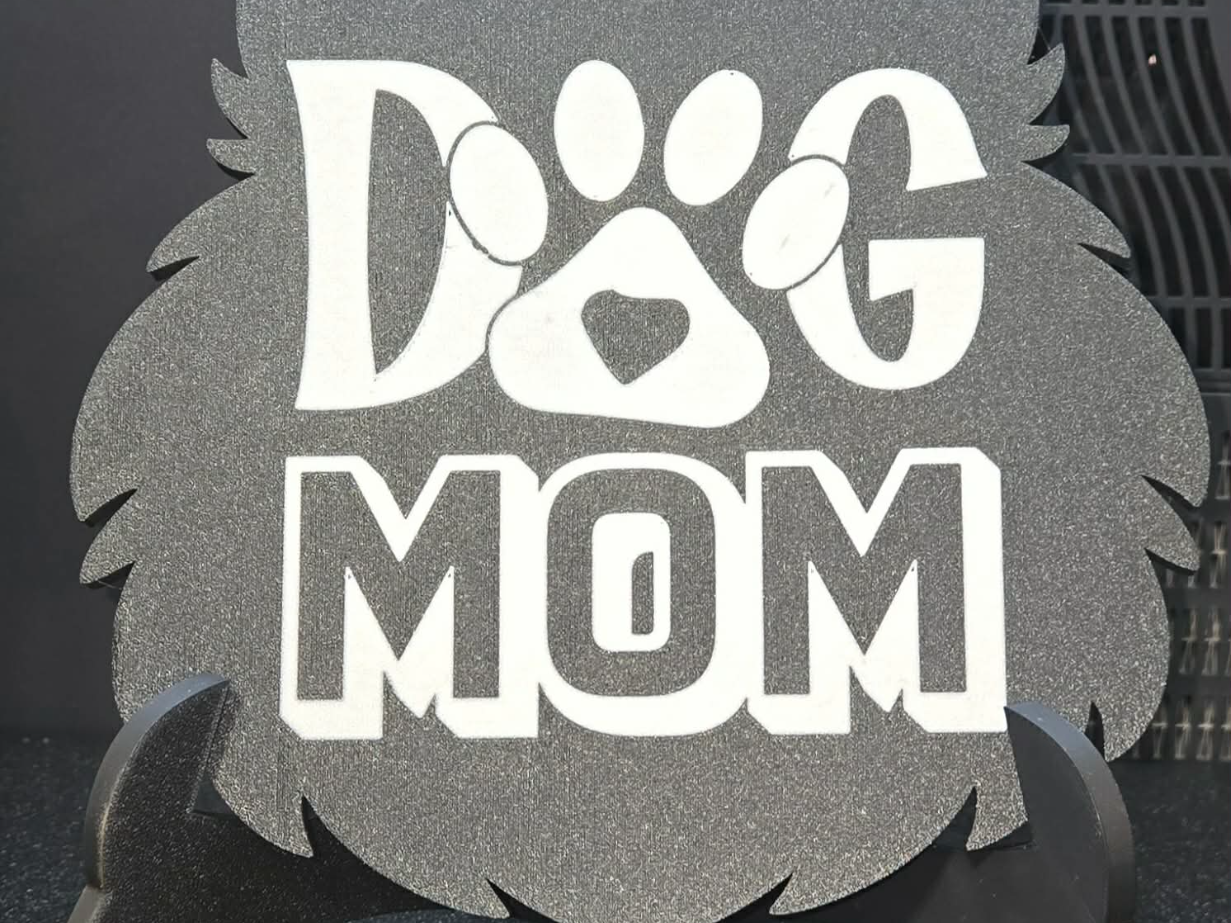 Dog Mom Paw Sign  | Cute Pet Lover Desk Decor