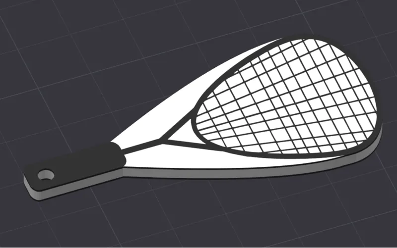 Squash racket Keychain