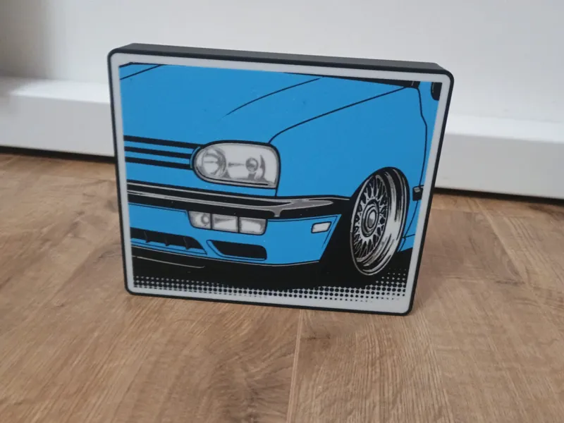 BOX lumineuse FACE AVANT Volkswagen GOLF MK3 US