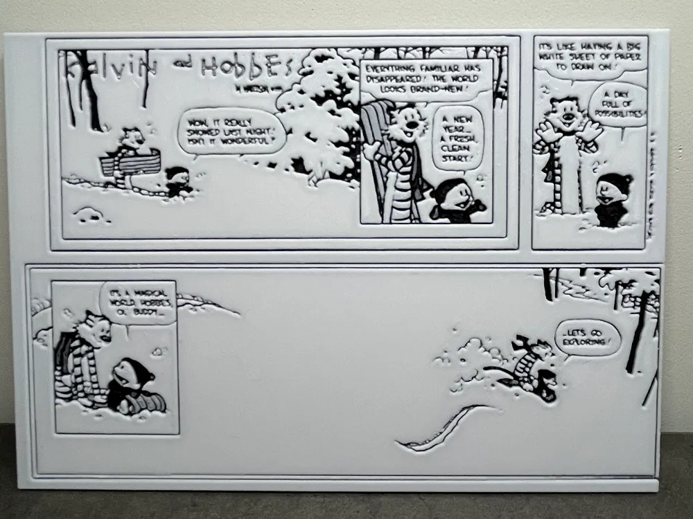 Hueforge - Calvin and Hobbes Last Comic by AbeLincoln575 - MakerWorld