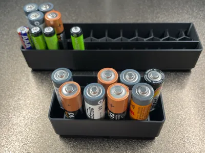 AA * AAA Battery Holder gridfinity (with pin)