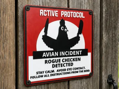 Warning Sign: Killer Chickens