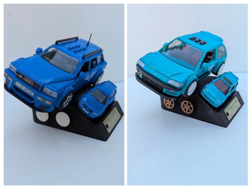 Display Stand für Klemmbaustein Autos 3 in 1 Set