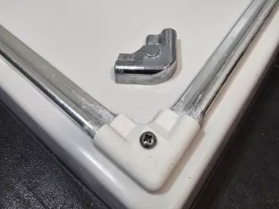 Shower door corner connector bracket