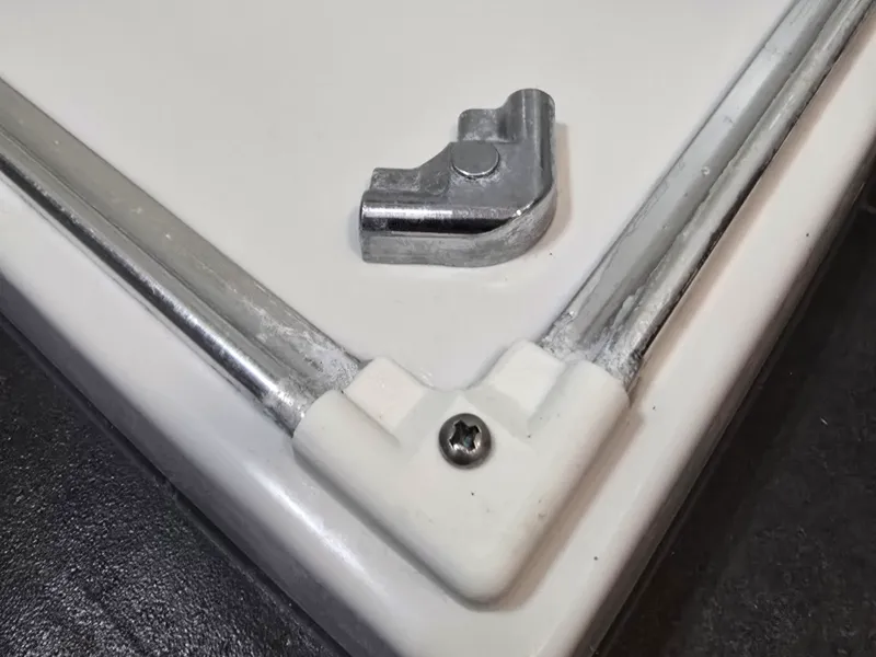 Shower door corner connector bracket