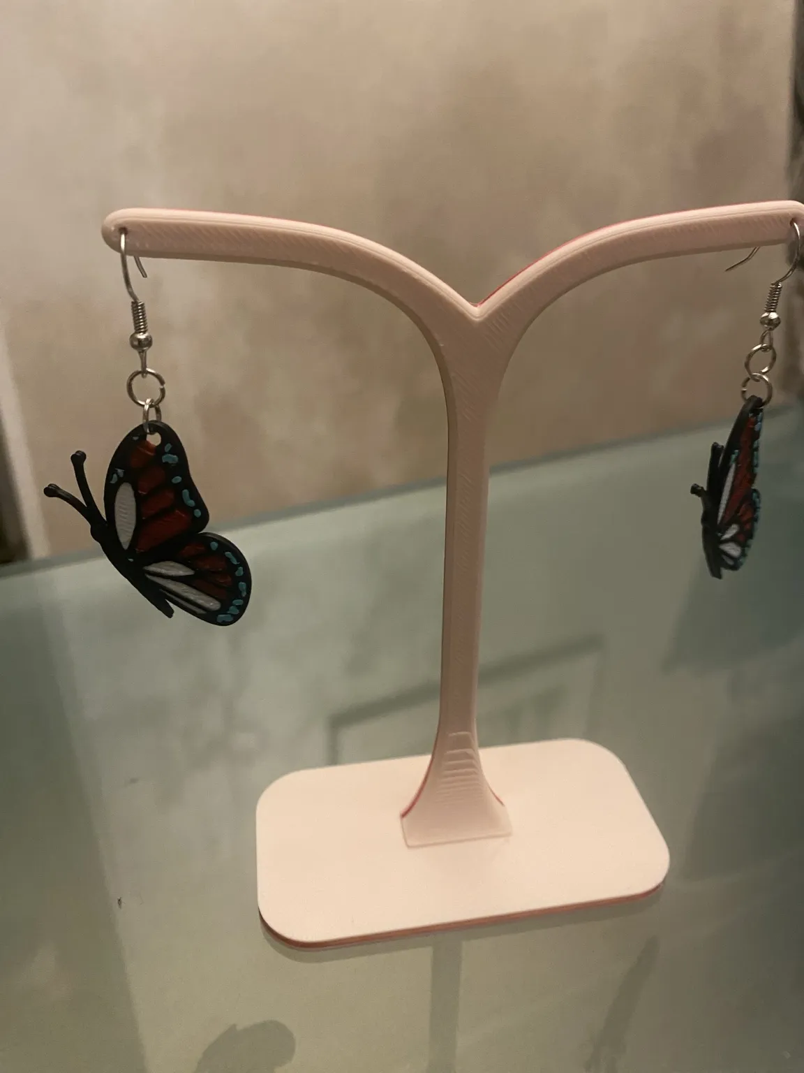 Monarch Butterfly Earrings | 2-Piece 3D Design view 2