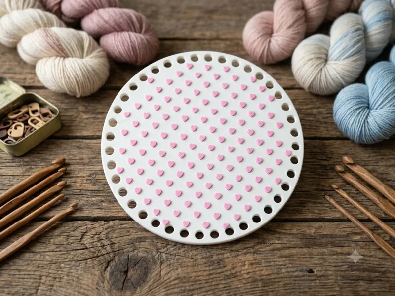 Bottom for crochet basket Heart 