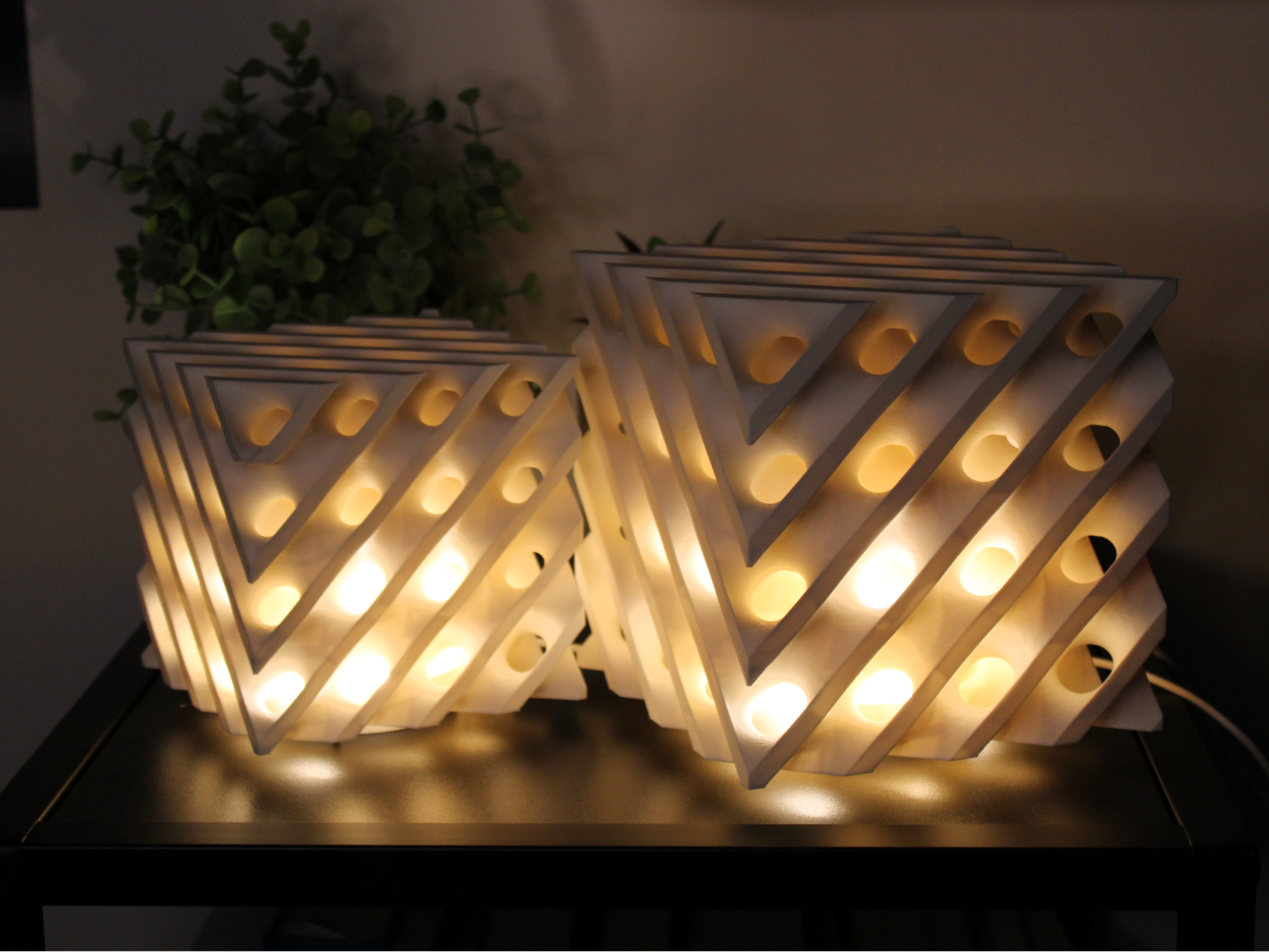 Rhombus Lamp Shade LED Lamp Kit 001  Small