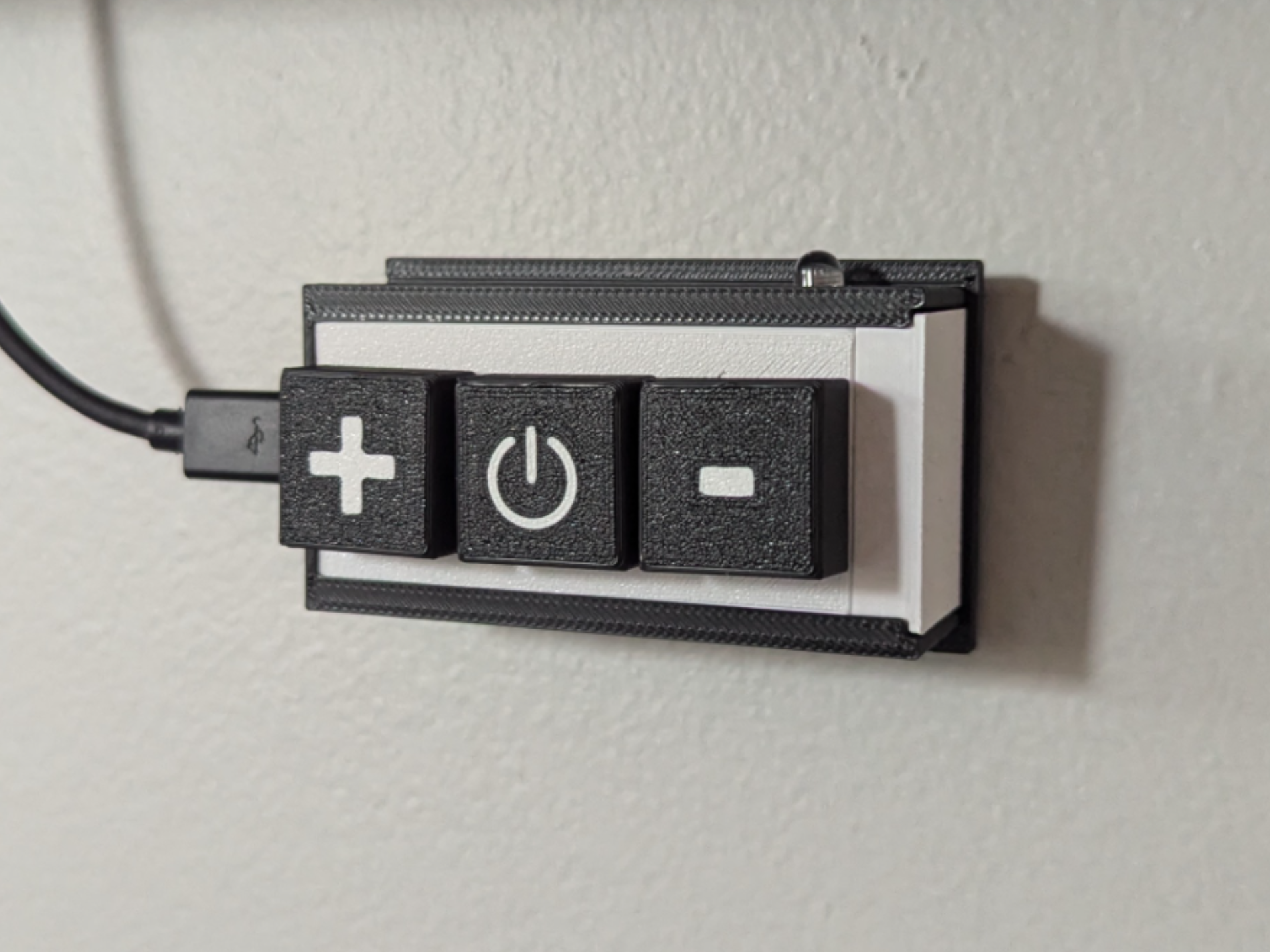TV Power + Volume remix of Wemos D1 3-Button Case
