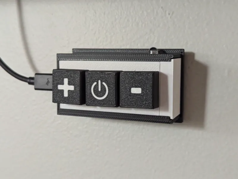 TV Power + Volume remix of Wemos D1 3-Button Case