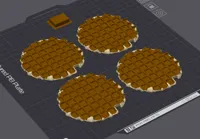 4x Waffle Coasters - Dual Color