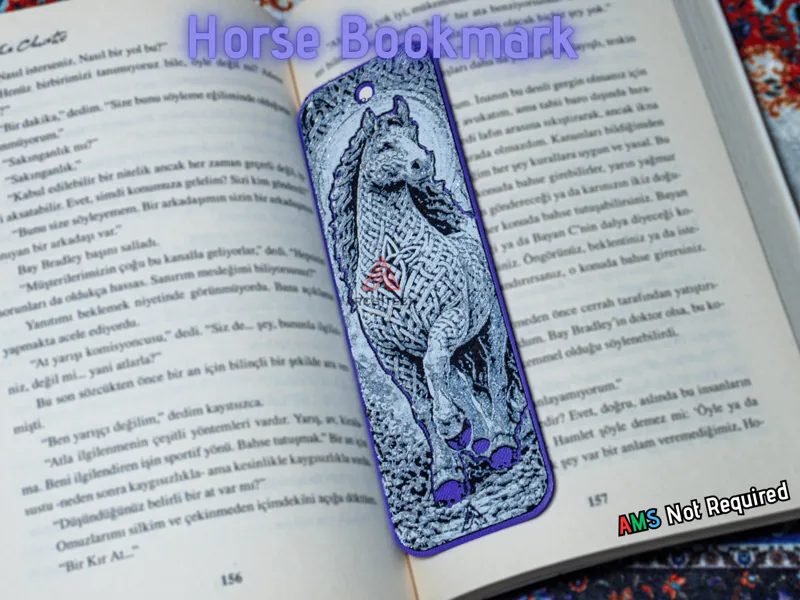 Celtic Knot Horse - Hueforge Bookmark