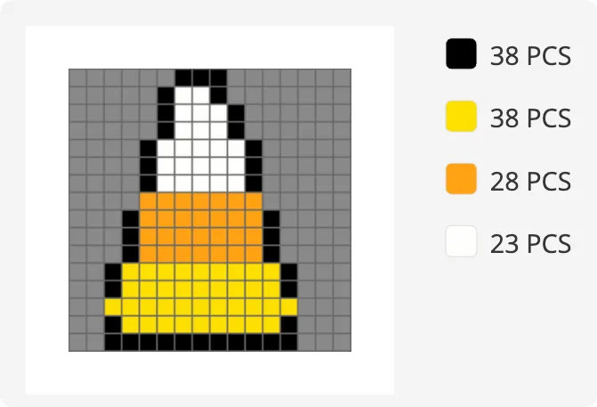 Candy Corn Pixel Art - Free 3D Print Model - MakerWorld