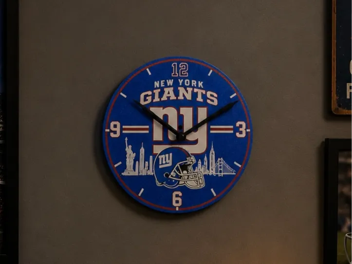 New York Giants Clock Face - Easy 4 color print!
