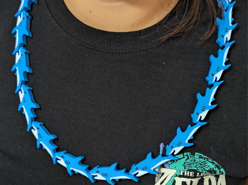 Shark Necklace - Cute Flexible Linked Animals