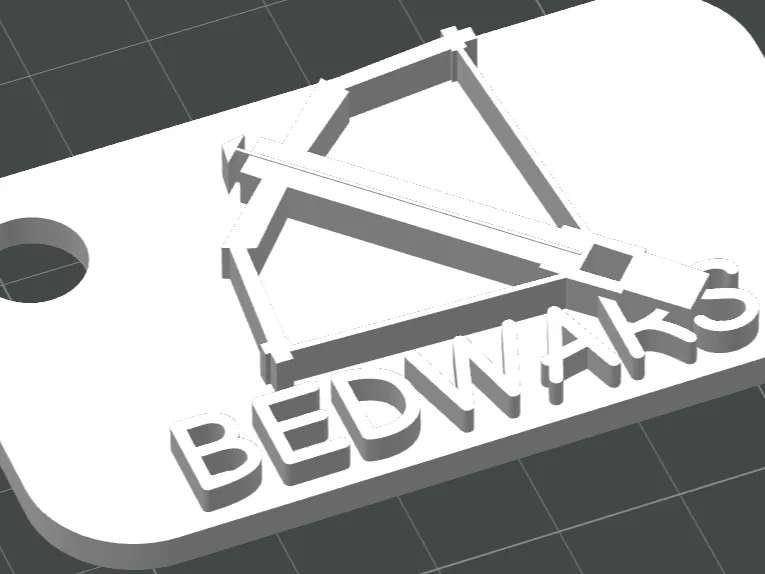 Bedwars Crossbow Keychain