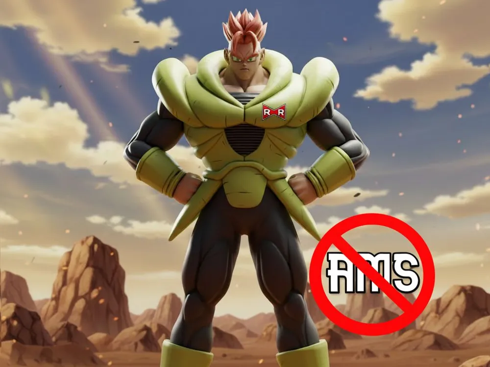 Adorno temático: Android 16 Dragon Ball Z 25 cm Multi-Part Model. Referencia del modelo original.
