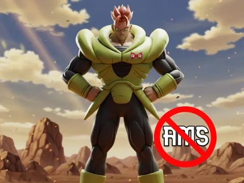 Adorno temático: Android 16 Dragon Ball Z 25 cm Multi-Part Model — referencia de MakerWorld