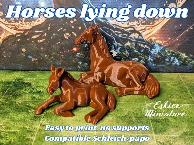 Resting Horses, schleich/papo compatible