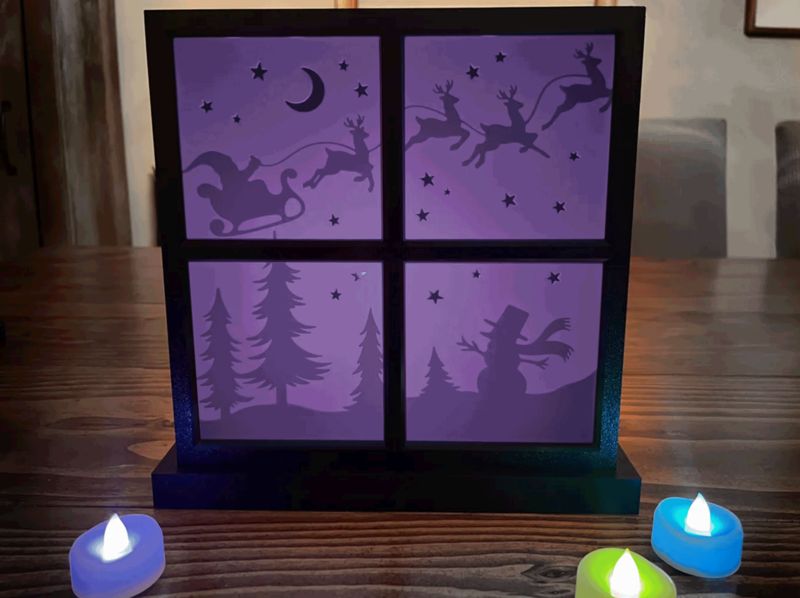Christmas Window LED Light-up Scene