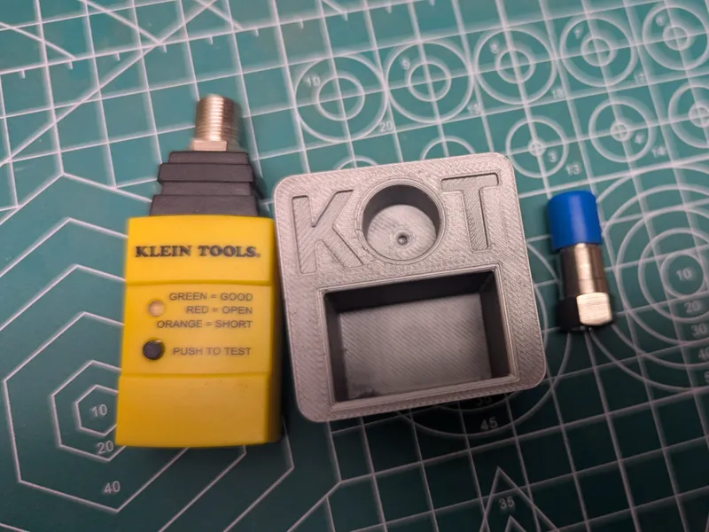 Gridfinity Klein Coax Tester Block