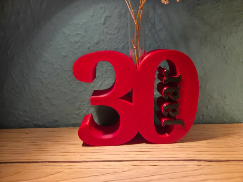 30 jaar verjaardag huwelijksjubileum