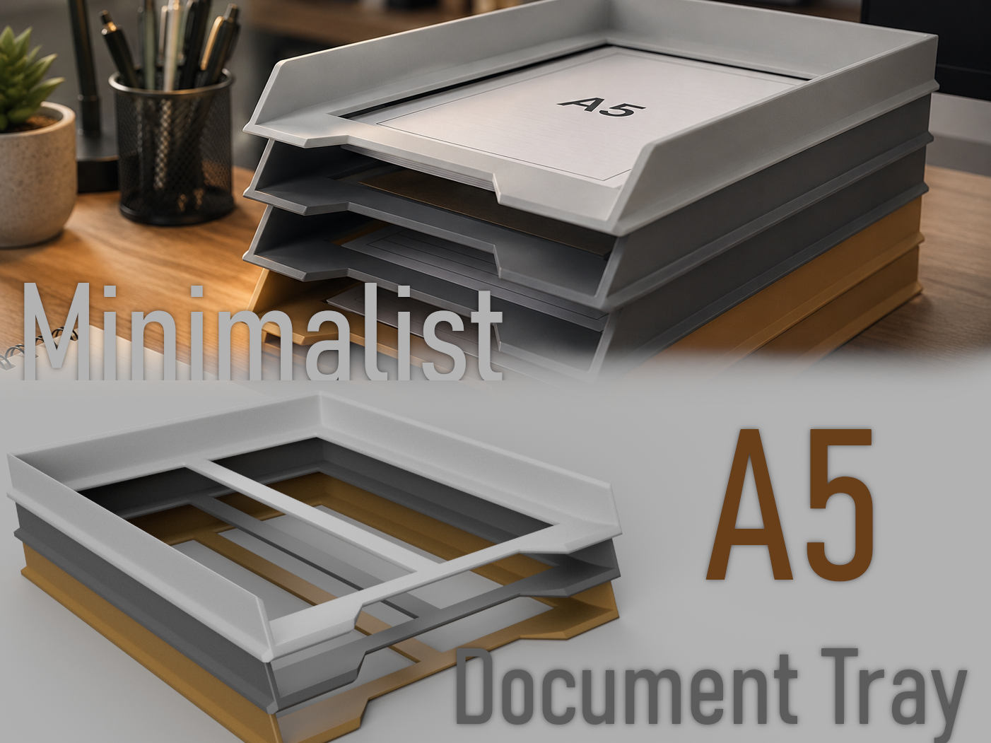 Minimalist A5 Document Tray