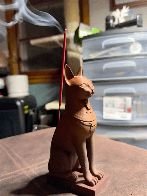 Egyptian style Cat Incense Holder
