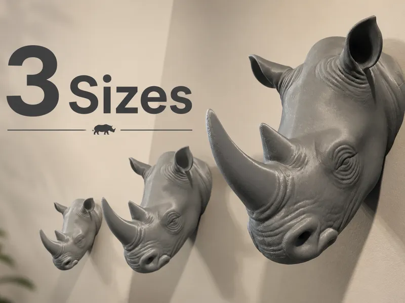 Rhinoceros Head Wall Art Rhino decor