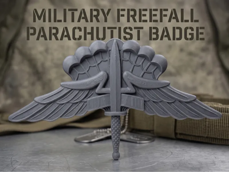 Military Freefall Parachutist Badge Plaque