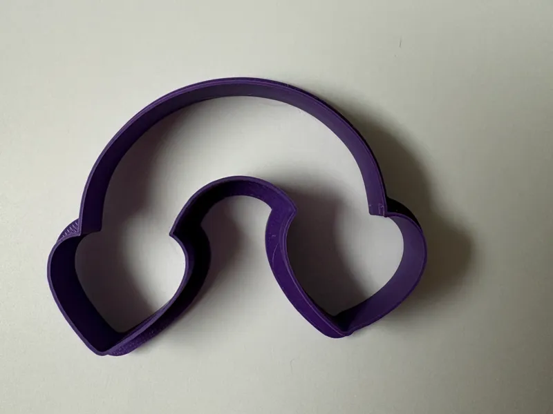 Rainbow Heart Cookie Cutter (outline)