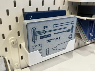IKEA Skadis holder for swatch box and toolkit case