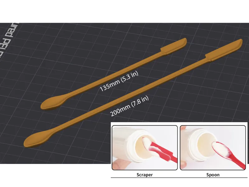 Mini-Spatula Set Only 7g filament (135mm & 200mm) 