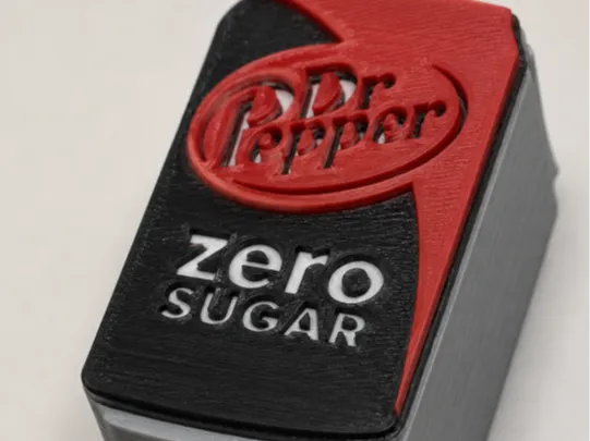 Dr Pepper Zero Straw Topper Multicolor 3D Print