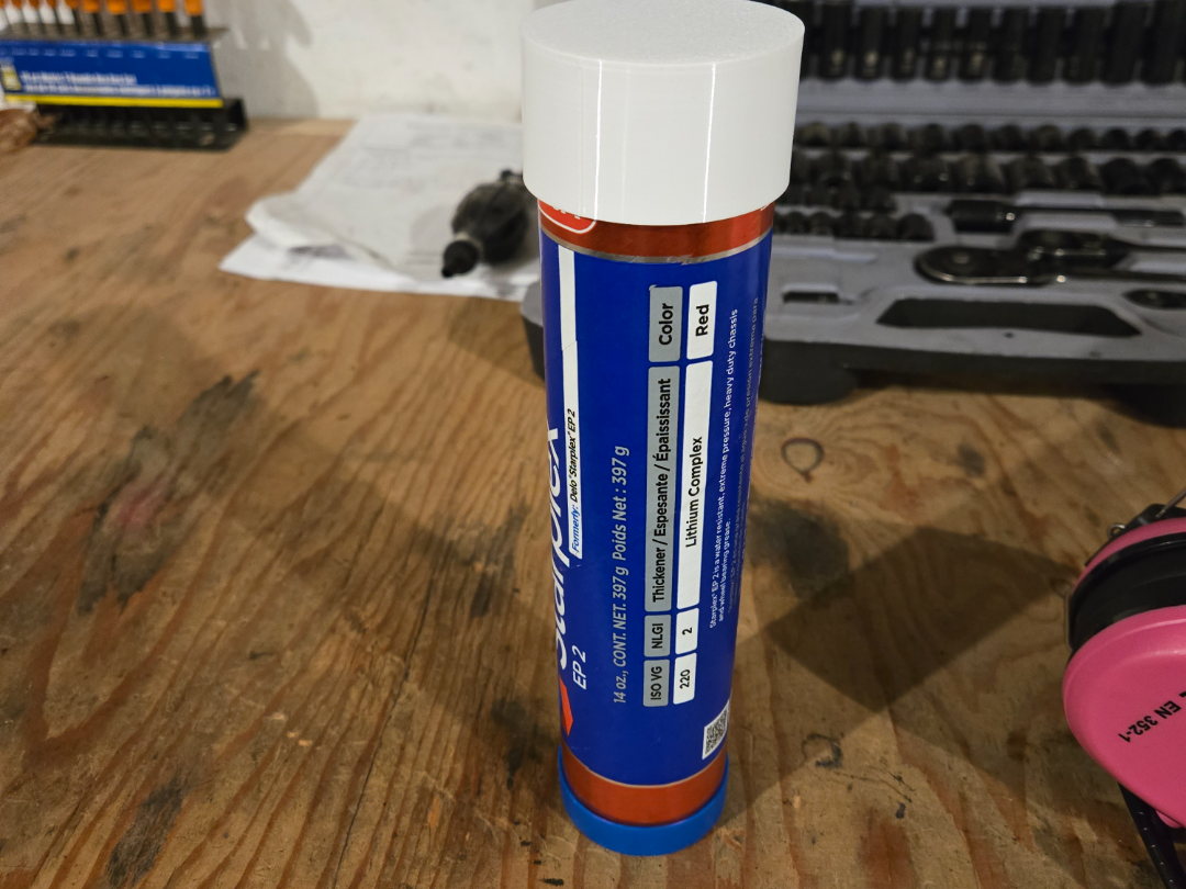 Standard 14oz Grease Tube Cap in TPU