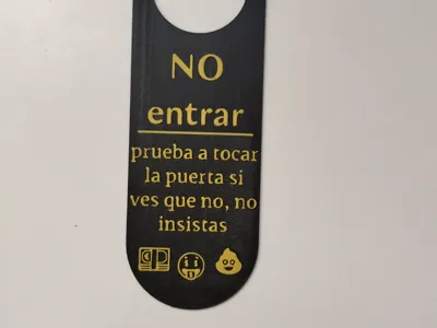 Do not enter door sign