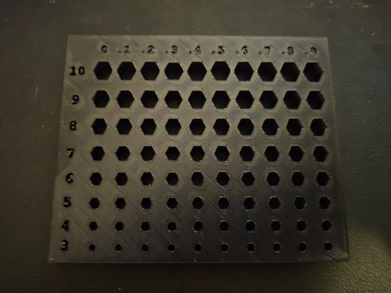 Nut and Bolt Tolerance Gauge - X Axis