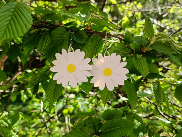 Daisy earrings or keychain