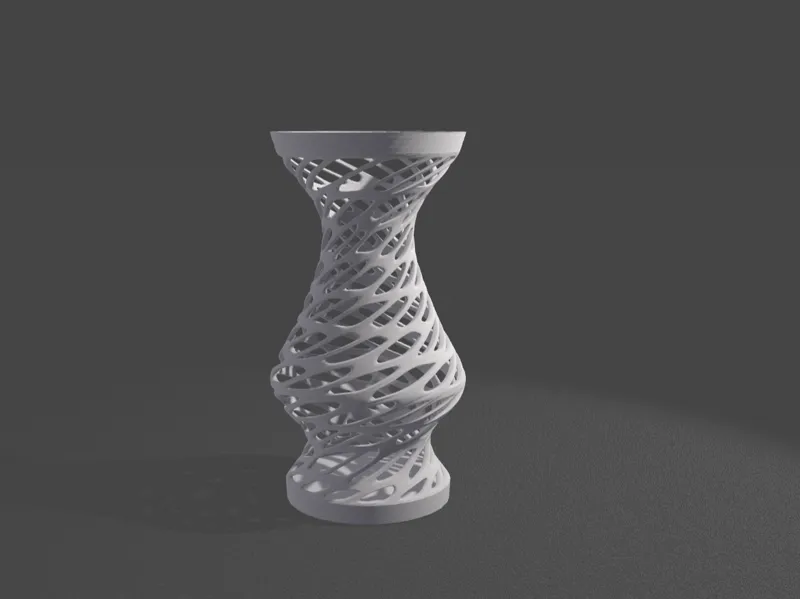 Sleek Spiral Voronoi-style Vase