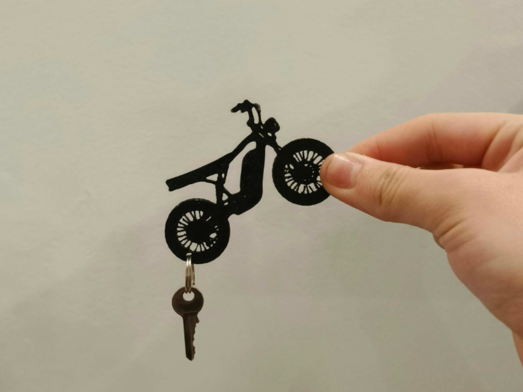 Bicycle Keychain – Detailed 2D Model E-bike 3D model
