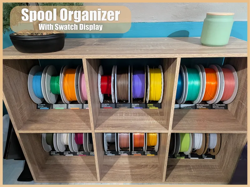 Decorative Spool Organizer with Swatch Display