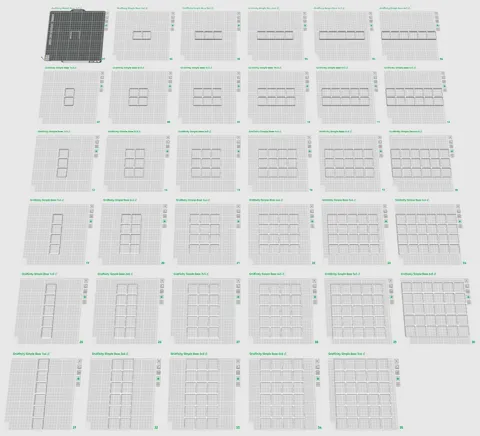 Gridfinity Simple Base - all sizes view 4