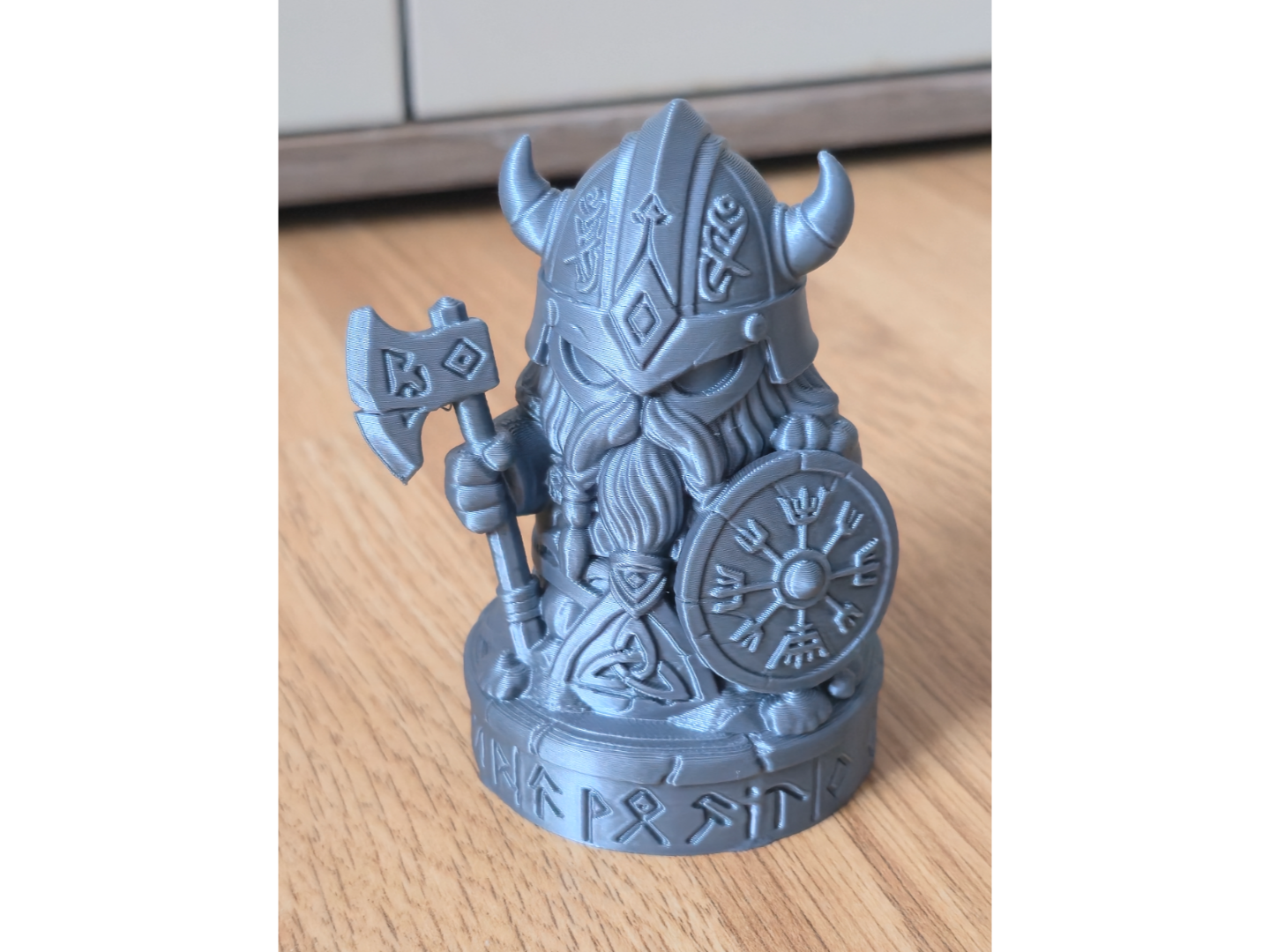 Viking Warrior Figurine – Norse Axe and Shield