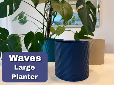 Waves - Large lightweight 19cm Planter