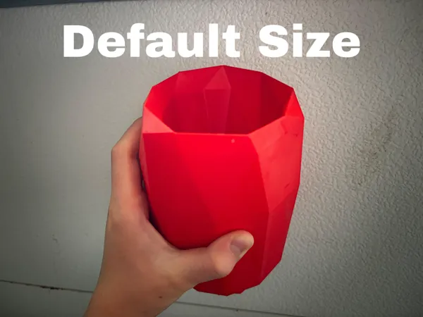Vase low poly sans anse