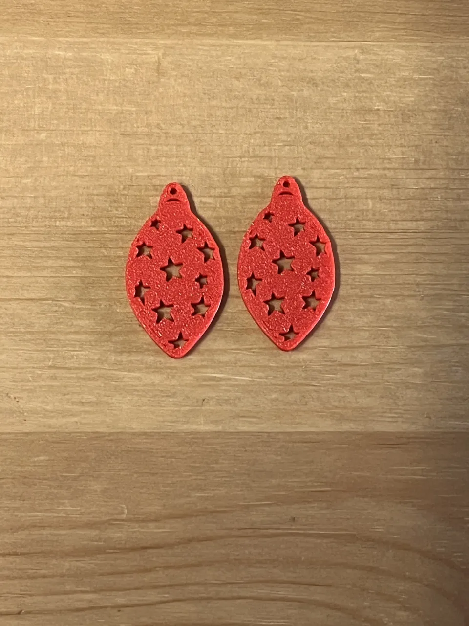 christmas earrings view 2