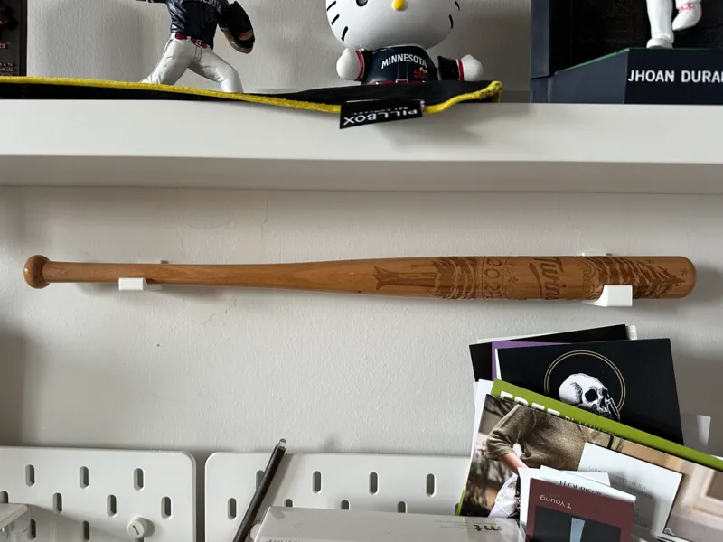 Mini Baseball Bat wall holder brackets