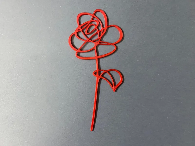 Minimalist red rose