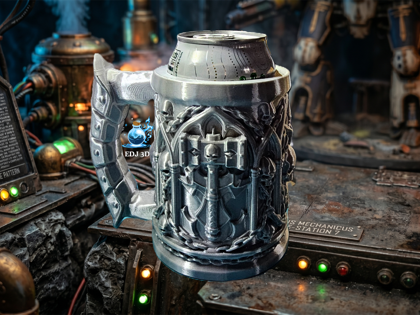 Malleus Grimdark Tankard Can Koozie Holder Combo