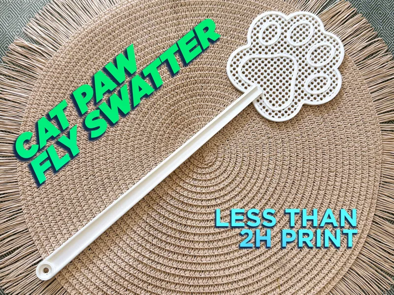 Fly swatter cat paw